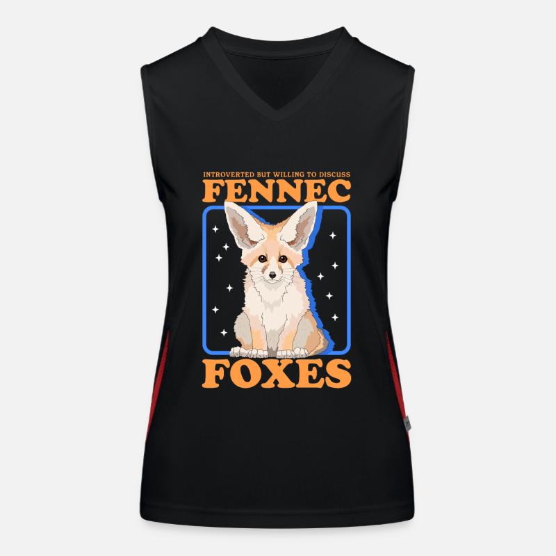 Fennec Foxes | Cute Desert Foxes Gifts Women's Functional Contrast Tank Top
