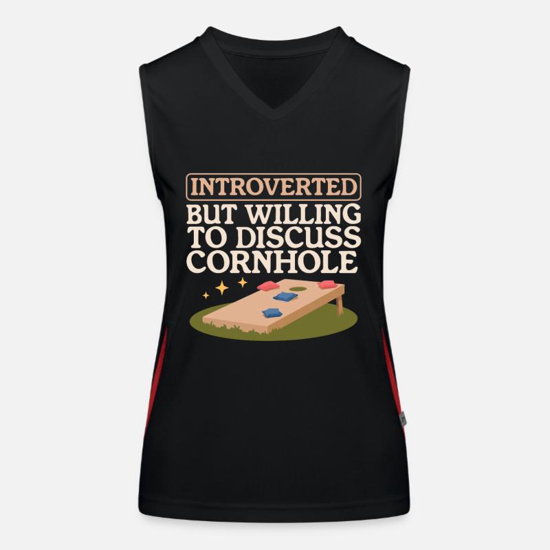 Cornhole Player Bean Bag Blind Hole Cadeau Débardeur respirant contrasté Femme