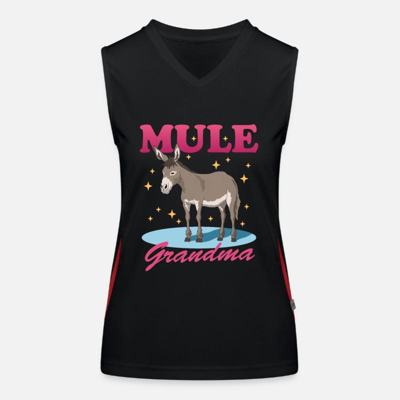 Maultier Oma Maulesel Muli Maultiere Geschenk Funktionelles Kontrast-Tank Top für Frauen