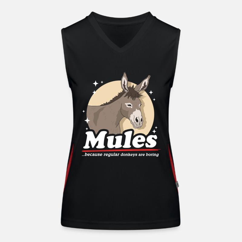 Maultier Muli Maulesel Maultiere Geschenk Funktionelles Kontrast-Tank Top für Frauen