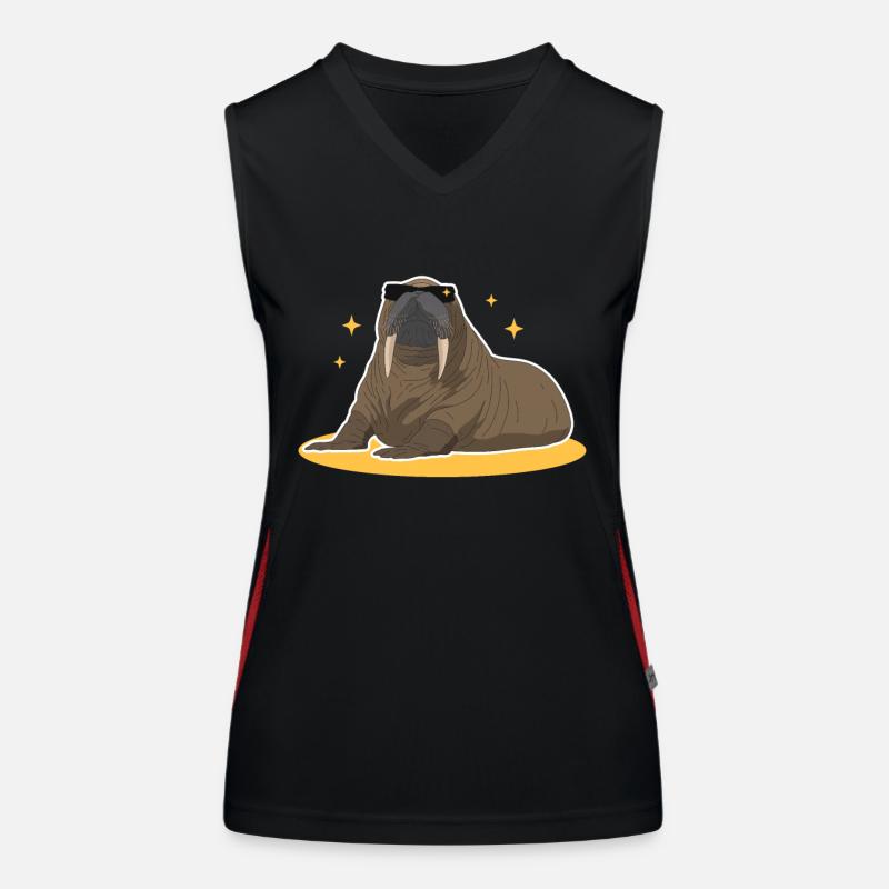 Walross Walrus Walrosse Walroß Geschenk Funktionelles Kontrast-Tank Top für Frauen