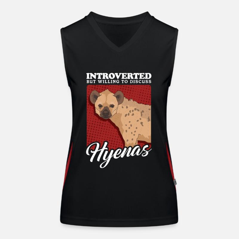 Hyäne Hyänen Tüpfelhyäne Geschenk Funktionelles Kontrast-Tank Top für Frauen