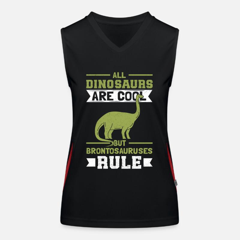 Brontosaurus Dinosaurier Geschenk Funktionelles Kontrast-Tank Top für Frauen
