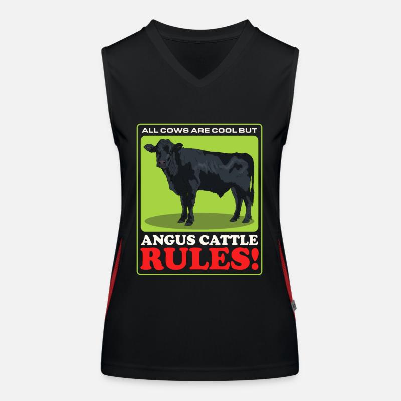Aberdeen Angus Aberdeen Cattle Angus Cattle Gift Débardeur respirant contrasté Femme