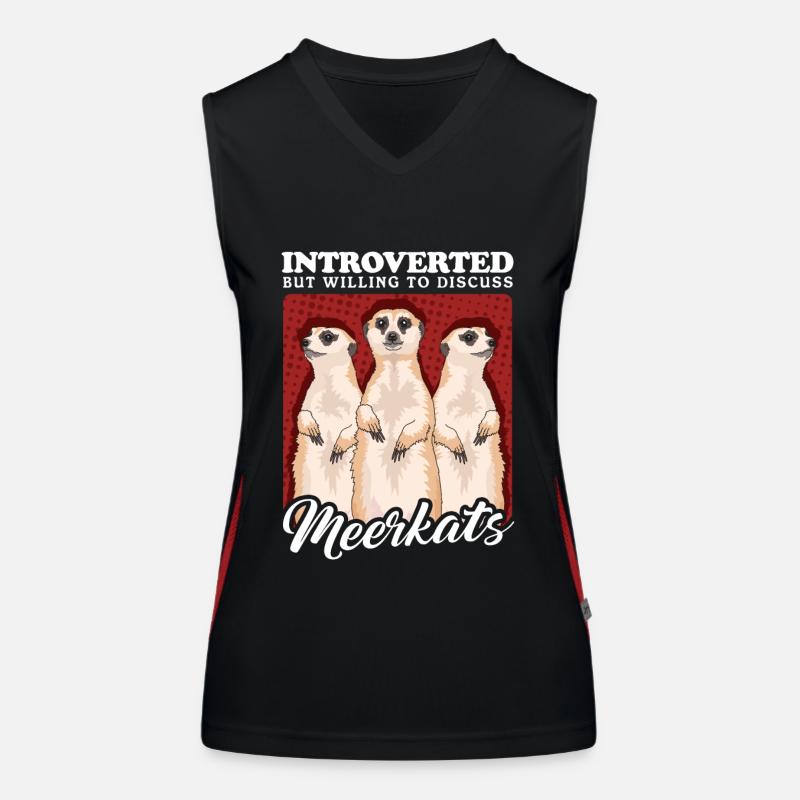 Erdmännchen lustige Erdmännchen Funktionelles Kontrast-Tank Top für Frauen