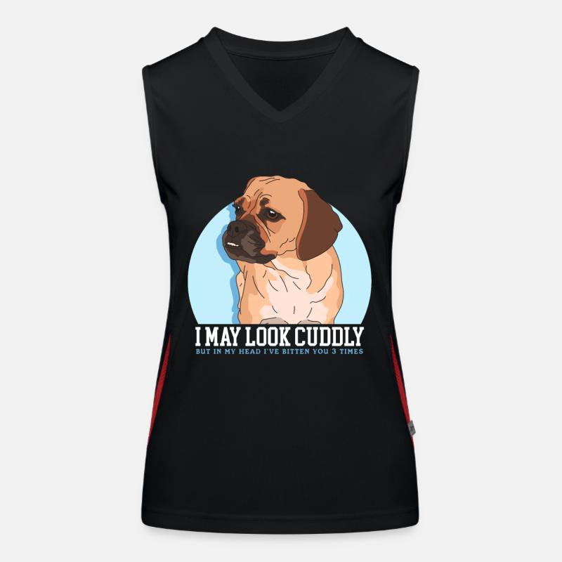 Puggle Hundebesitzer Hundehalter Geschenk Funktionelles Kontrast-Tank Top für Frauen