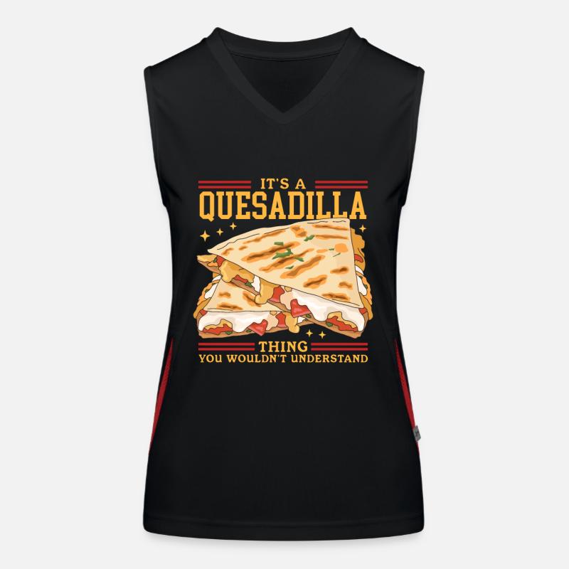 Quesadilla Tortilla Quesadillas Geschenk Funktionelles Kontrast-Tank Top für Frauen