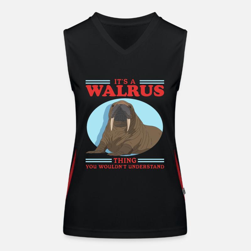Walrus Walrus Walrus Walrus Gift Women's Functional Contrast Tank Top