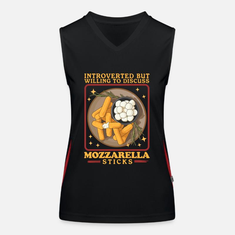 Mozzarella Sticks Cheese Lover Gift Women's Functional Contrast Tank Top