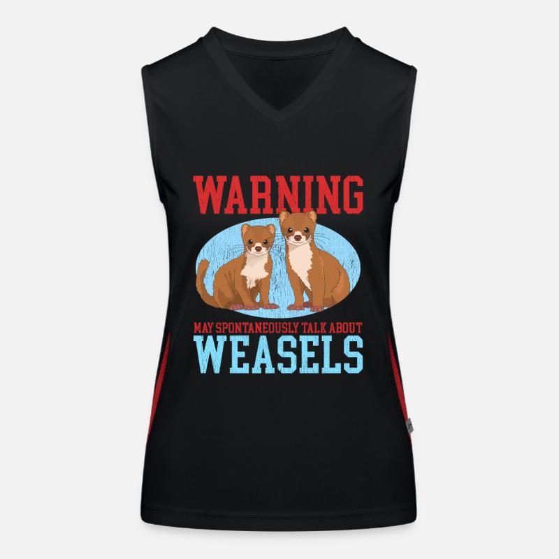 Cadeau de petite belette de souris Weasel Débardeur respirant contrasté Femme
