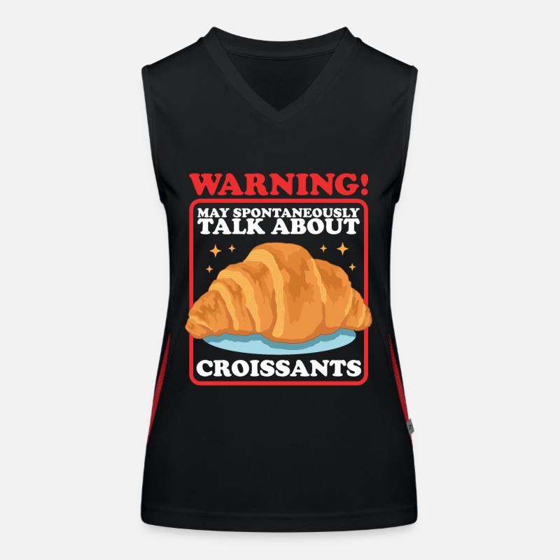 Croissant Gipfeli Beugel Hörnchen Geschenke Funktionelles Kontrast-Tank Top für Frauen