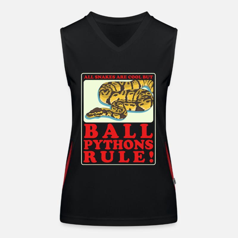 Königspython Python Schlange Geschenk Funktionelles Kontrast-Tank Top für Frauen