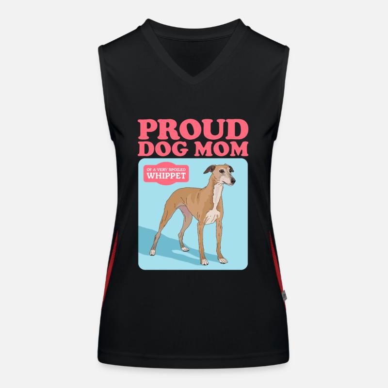 Whippet Mom Kleiner Englischer Windhund Geschenk Funktionelles Kontrast-Tank Top für Frauen