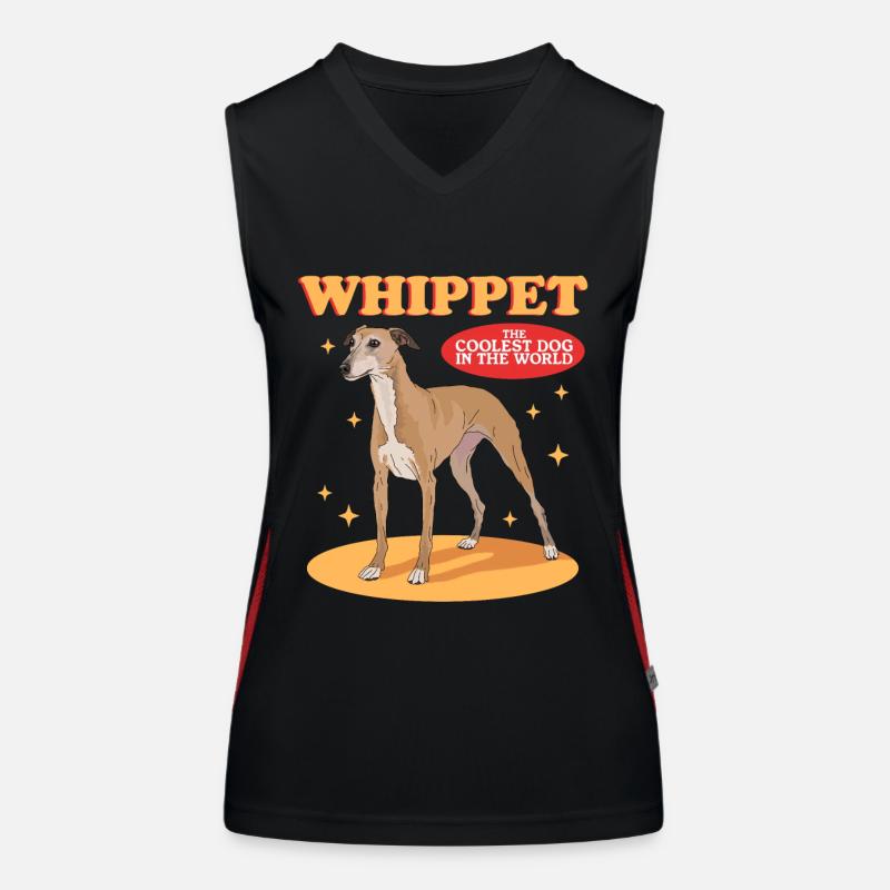 Whippet Petits Lévriers Anglais Cadeaux Débardeur respirant contrasté Femme
