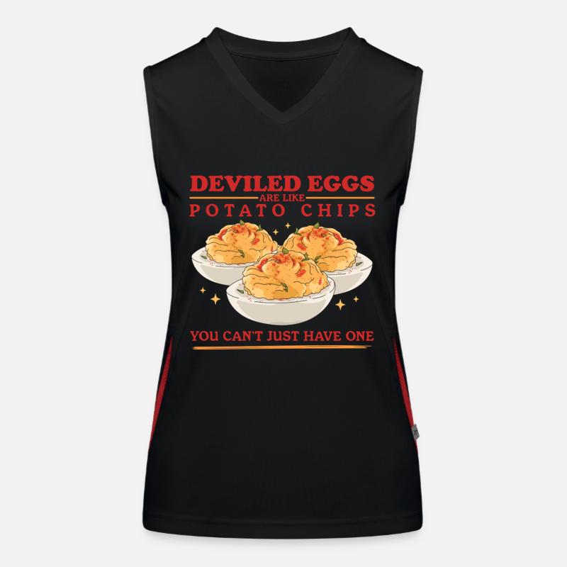 Gefüllte Eier Deviled Eggs Geschenke Funktionelles Kontrast-Tank Top für Frauen