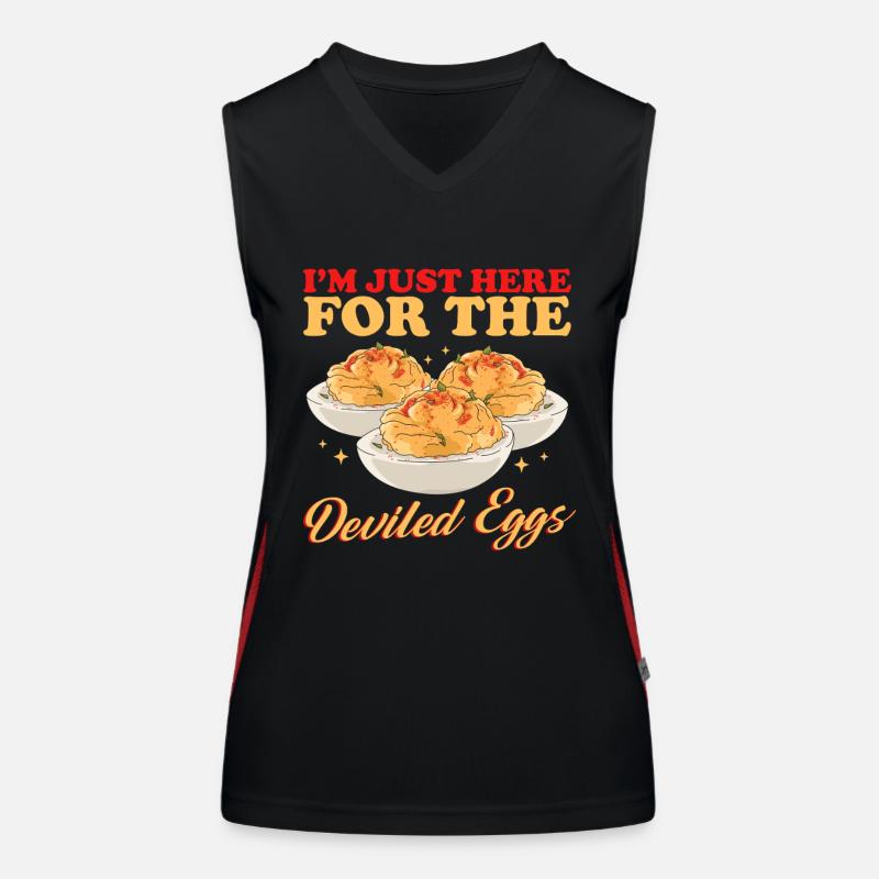 Gefüllte Eier Stuffed Deviled Eggs Geschenk Funktionelles Kontrast-Tank Top für Frauen