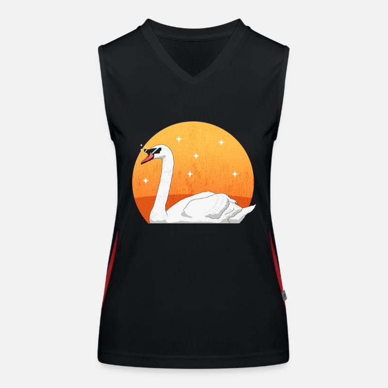 Swan Swans Swan Lover Gift Women's Functional Contrast Tank Top