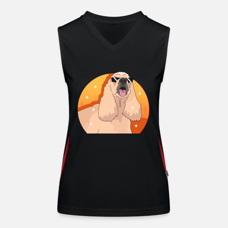 Amerikanischer Cocker Spaniel Hund Geschenk Funktionelles Kontrast-Tank Top für Frauen