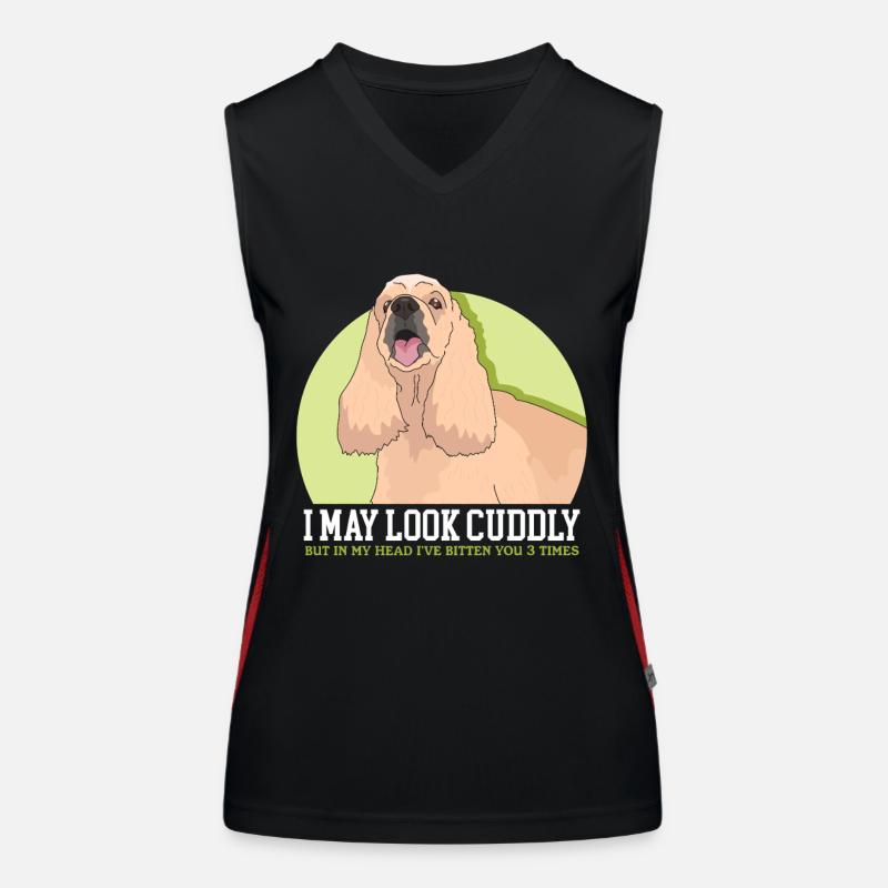 American Cocker Spaniel Dog Lover Women's Functional Contrast Tank Top