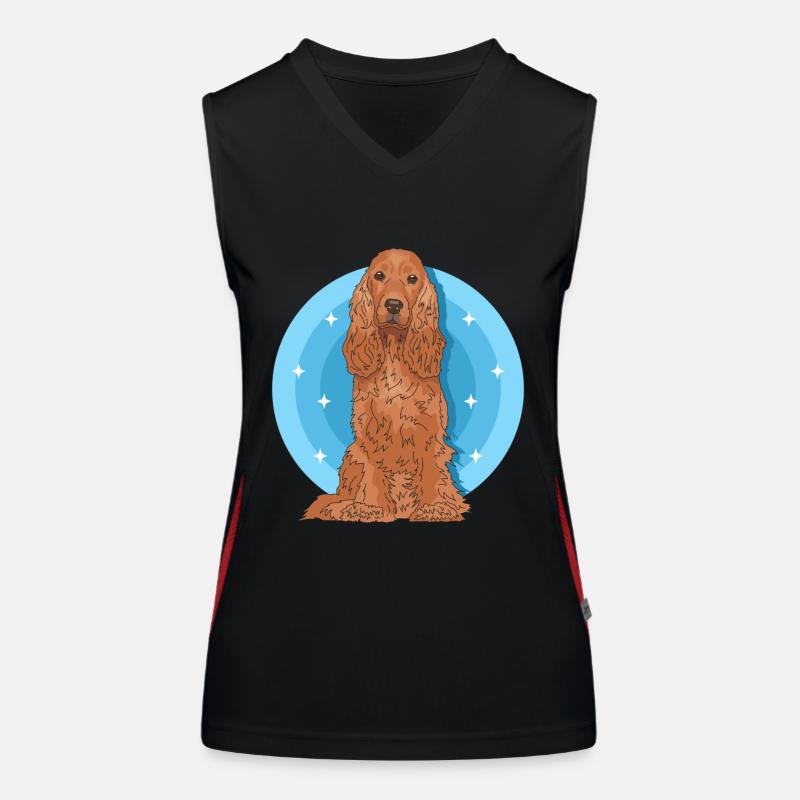 Cocker Spaniel Cockerspaniel Hunde Geschenk Funktionelles Kontrast-Tank Top für Frauen