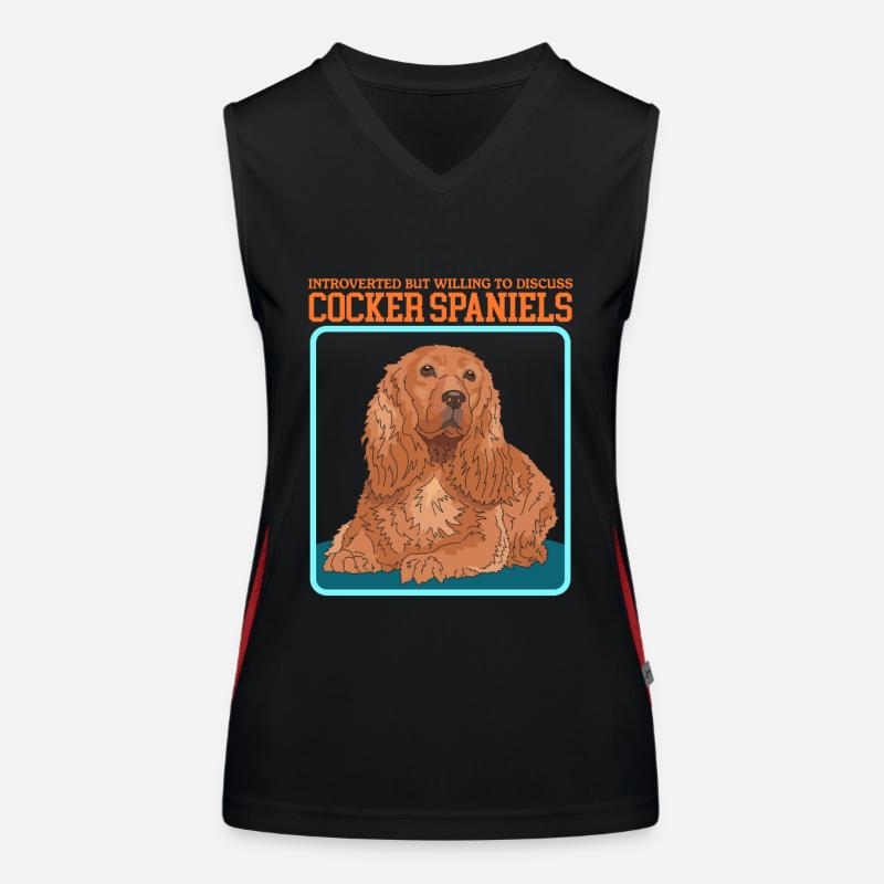 Cocker Spaniel Cocker Spaniel Cadeaux Débardeur respirant contrasté Femme
