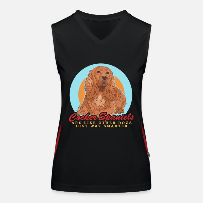 Cocker Spaniel Chien Cocker Spaniel Cadeau Débardeur respirant contrasté Femme