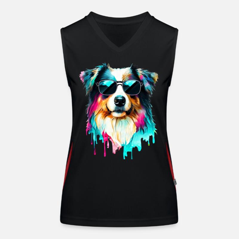 Australian Shepherd Funktionelles Kontrast-Tank Top für Frauen