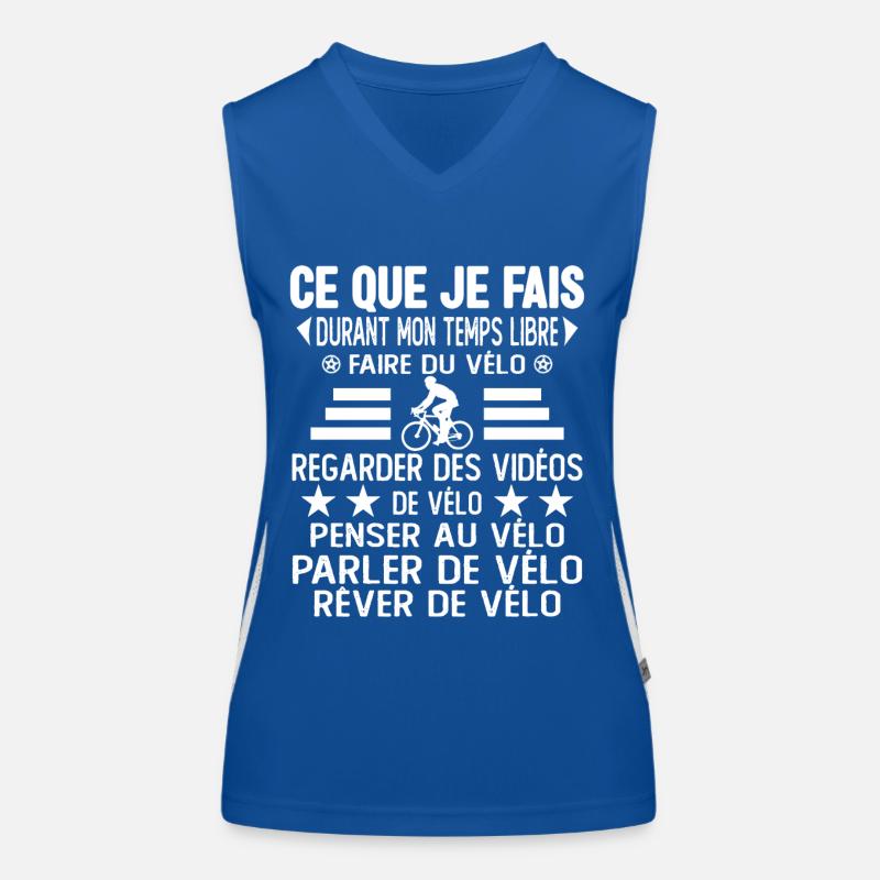 Ce Que Je Fais Pendant Mon Temps Libre Vélo Débardeur respirant contrasté Femme