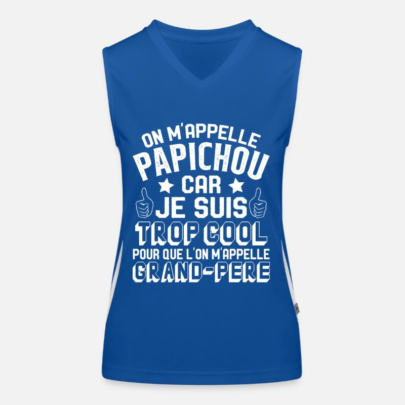 On M'appelle Papichou Parce Que Je Suis Trop Cool Débardeur respirant contrasté Femme