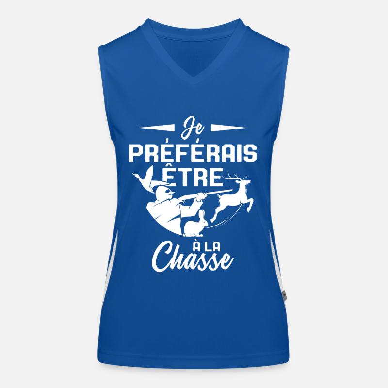 Idée Drôle De Cadeau De Chasse Pour Un Chasseur Débardeur respirant contrasté Femme