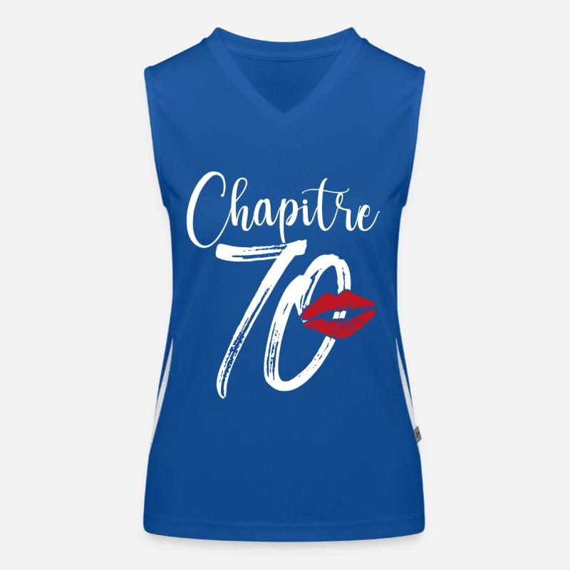 Chapitre 70 Ans Anniversaire Humour Cadeau Débardeur respirant contrasté Femme