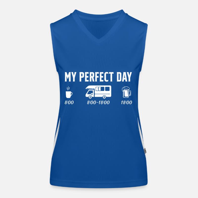 Perfekter Tag Kaffee Camping Auto Humor Geschenk Funktionelles Kontrast-Tank Top für Frauen