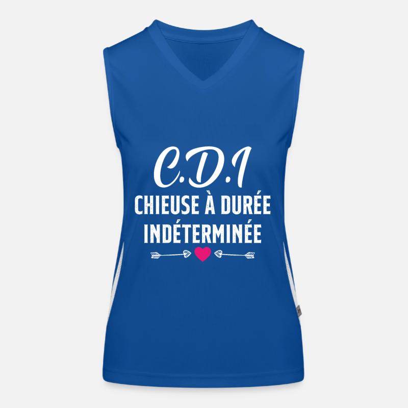 CDI Chieuse à durée indéterminée cadeau humour Débardeur respirant contrasté Femme