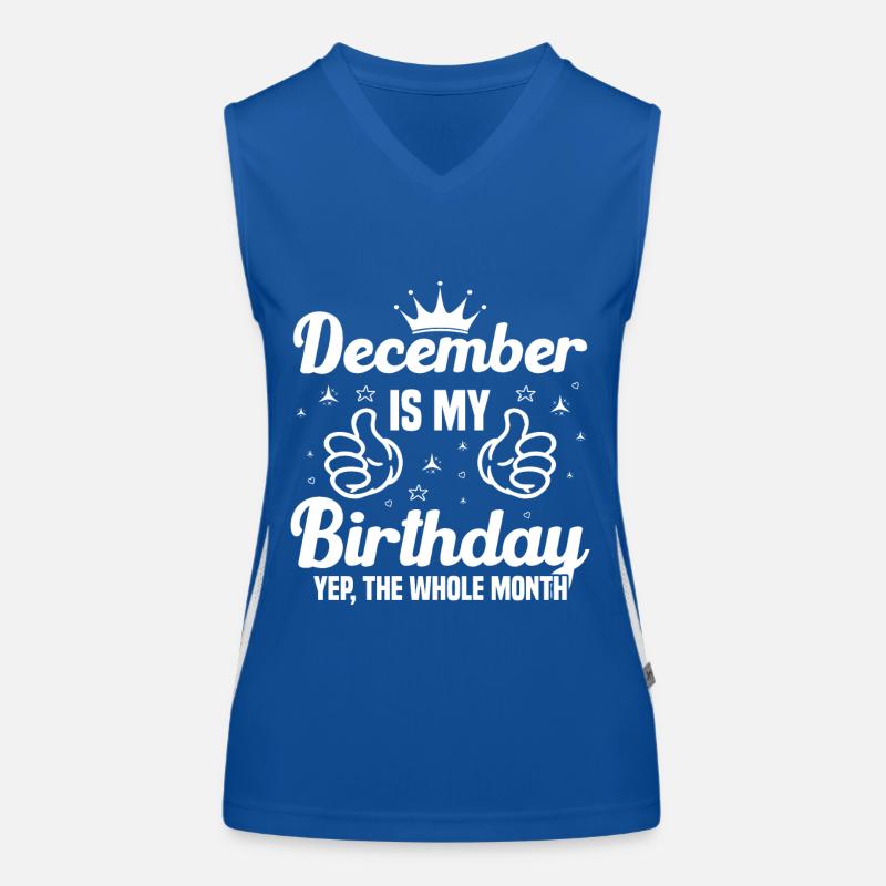 Décembre est le mois de mon anniversaire Débardeur respirant contrasté Femme