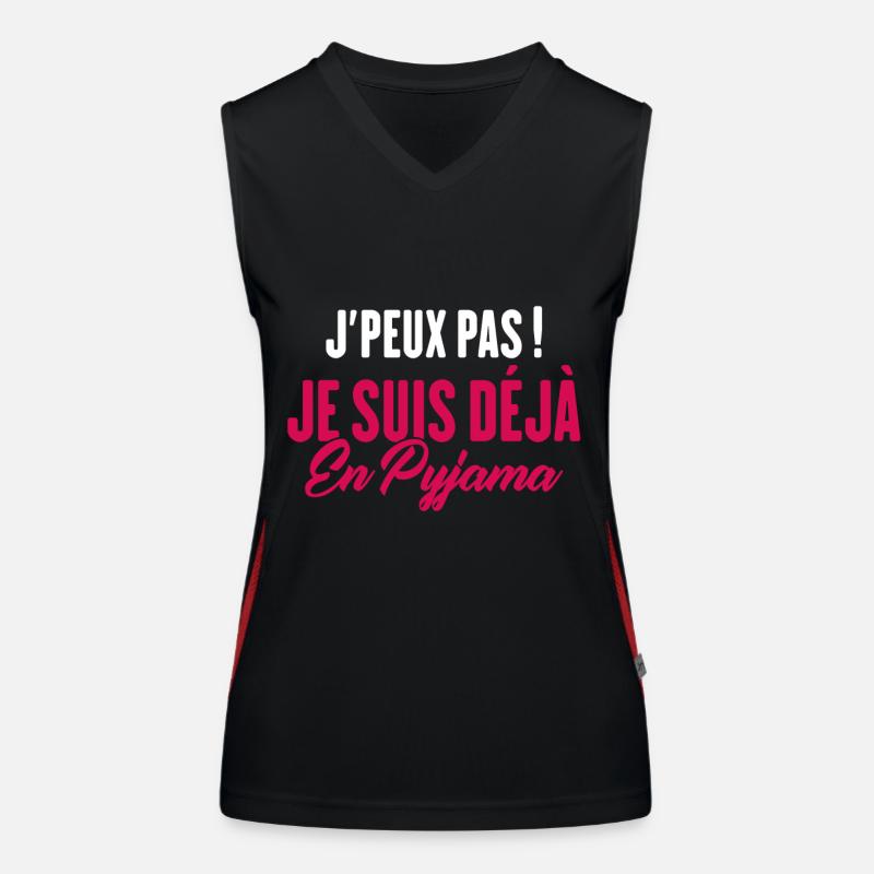 J'peux pas Je suis déjà en Pyjama Débardeur respirant contrasté Femme