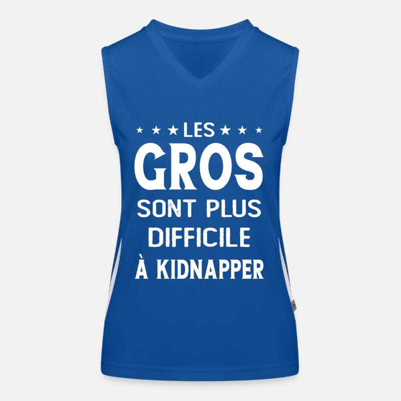 Les gros sont plus difficiles à kidnapper Débardeur respirant contrasté Femme