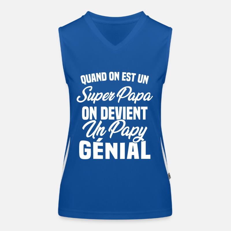 Quand On Est Super Papa On Devient Papy Génial Débardeur respirant contrasté Femme