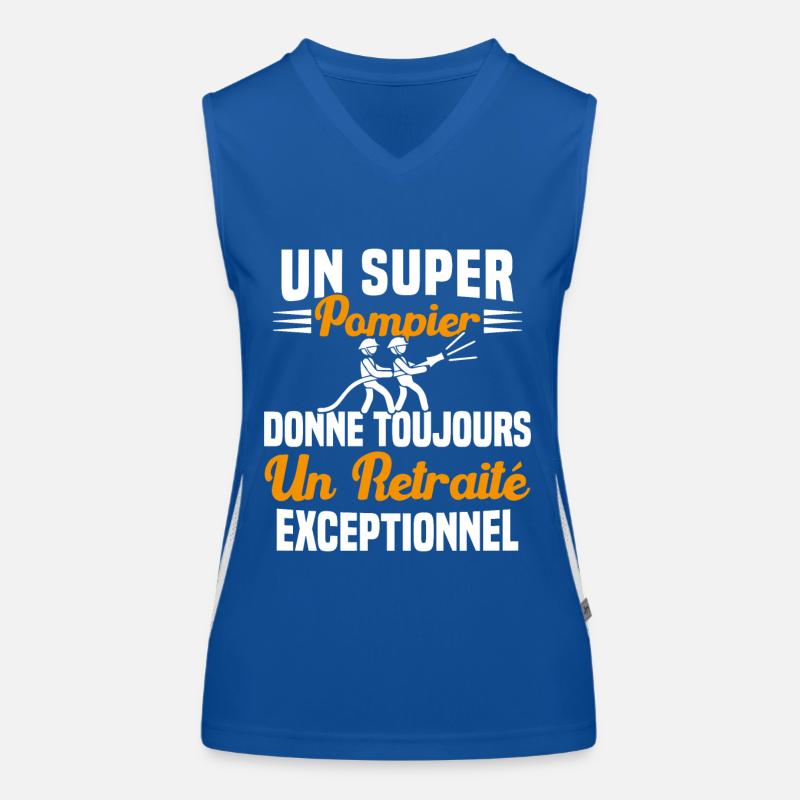 Un super pompier retraité exceptionnel humour Débardeur respirant contrasté Femme