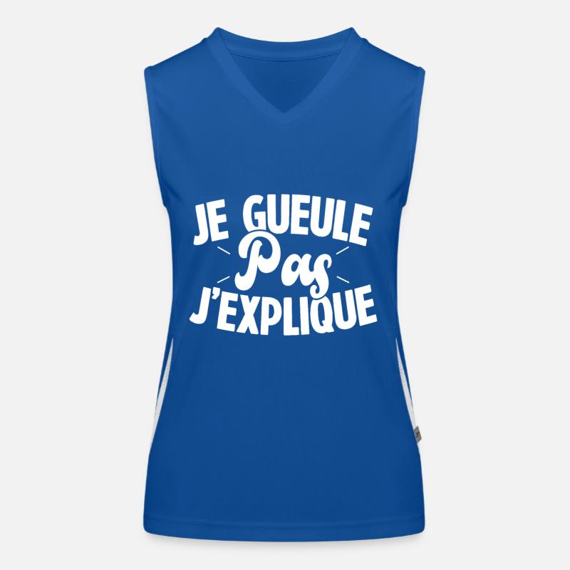 Je gueule pas j'explique Débardeur respirant contrasté Femme