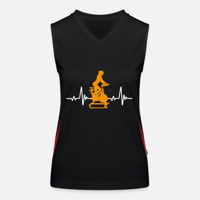 Herzfrequenz Indoor Cycling Funktionelles Kontrast-Tank Top für Frauen