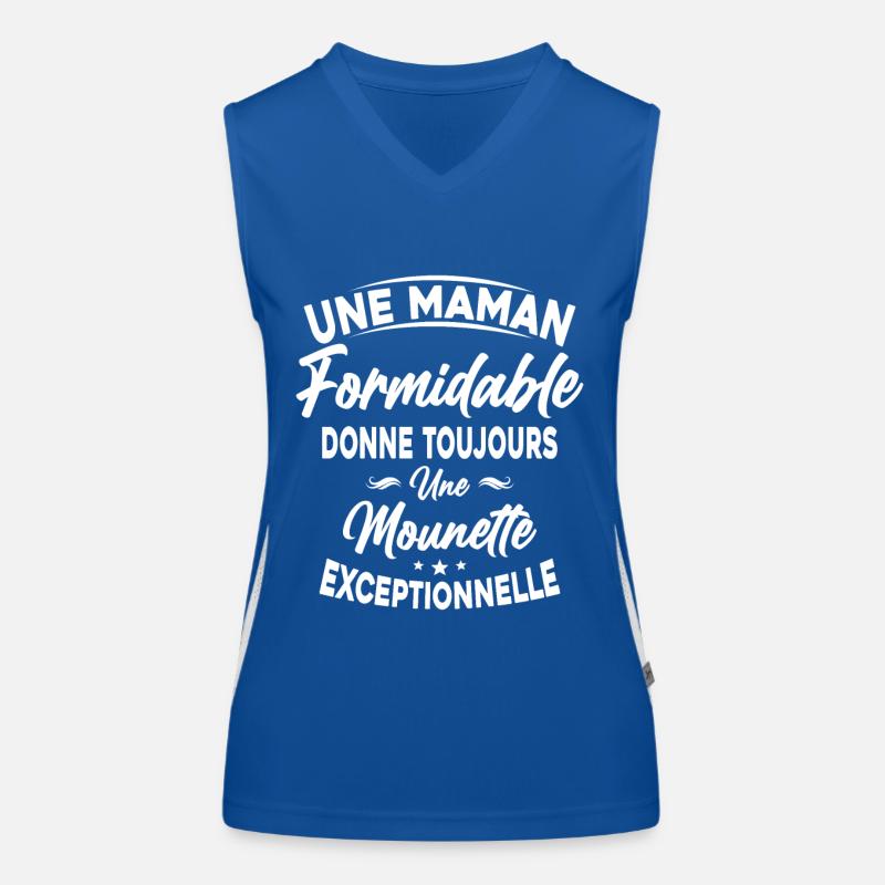 Maman formidable donne Mounette Exceptionnelle Débardeur respirant contrasté Femme