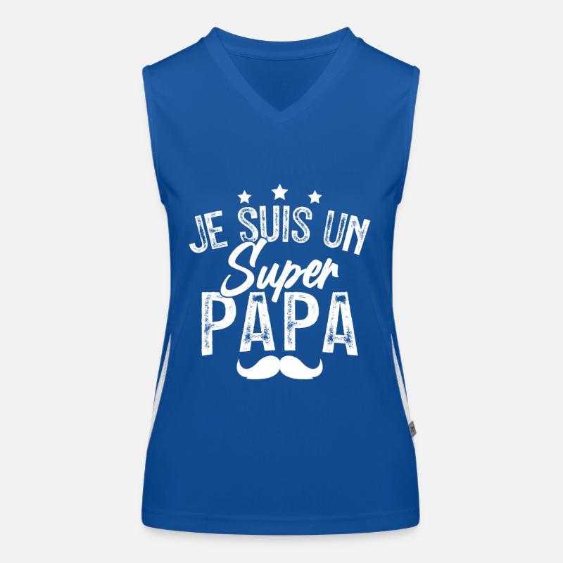 Je suis un super papa idée cadeau Débardeur respirant contrasté Femme