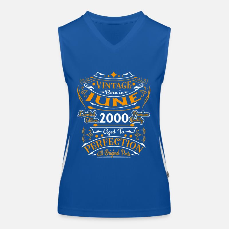 Juni 2000 Retro Vintage Geburtstagsgeschenk Funktionelles Kontrast-Tank Top für Frauen