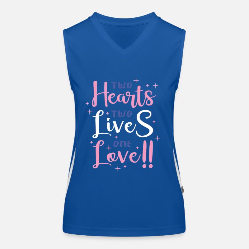 Two Hearts, Two Lives, One Love Women's Functional Contrast Tank Top