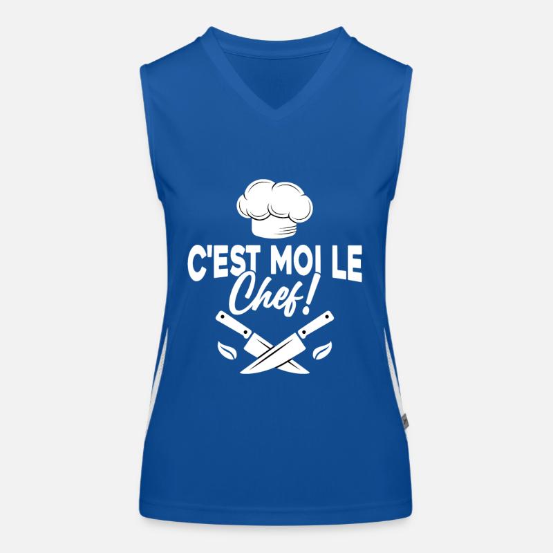 C'est moi le chef Toque de cuisinier Débardeur respirant contrasté Femme