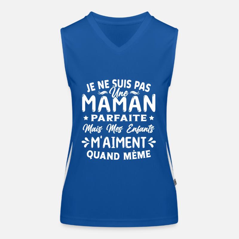 Pas une Maman Parfaite, Citation Maman Humour Débardeur respirant contrasté Femme