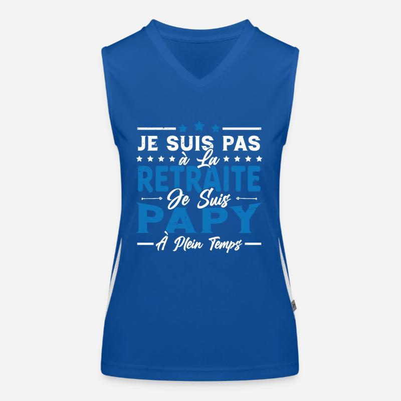 Je ne suis pas retraité je suis papy à plein temps Débardeur respirant contrasté Femme