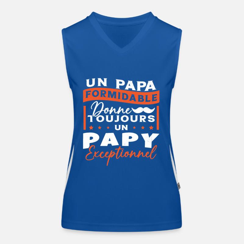 Papa Formidable Donne Toujours Papy Exceptionnel Débardeur respirant contrasté Femme