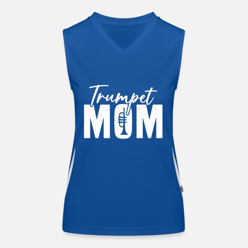 Mama Trompeter Humor Geschenk Frau Funktionelles Kontrast-Tank Top für Frauen