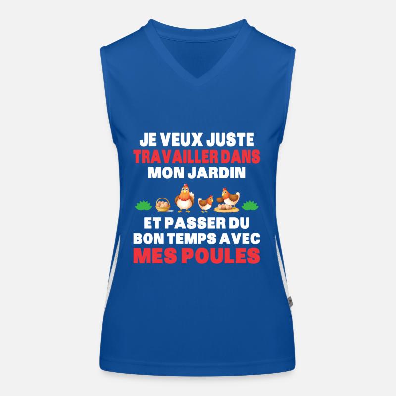 Passer Du Temps Avec Mes Poules Fermier Cadeau Débardeur respirant contrasté Femme